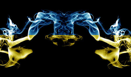Abstract smoke with the flagの写真素材