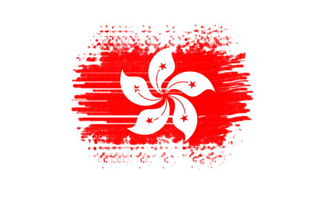 Artistic drawing painting of the flagの写真素材