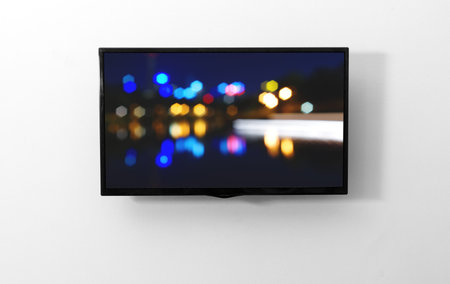 TV monitor on the wall