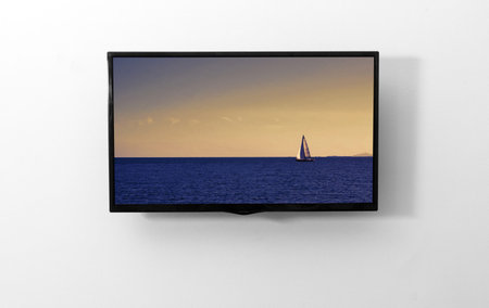 TV monitor on the wall