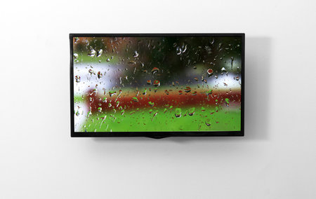 TV monitor on the wall