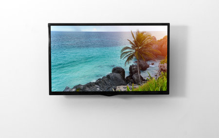 TV monitor on the wall