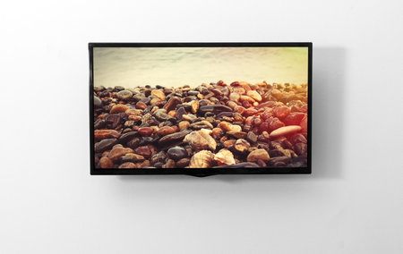 TV monitor on the wall