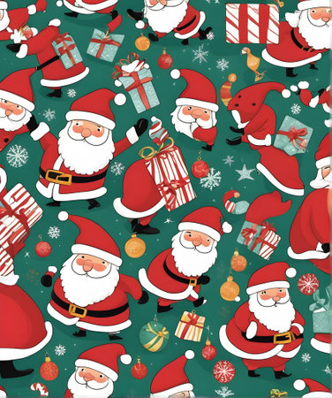 Funny Santa Claus Christmas decor. Generative aiの素材