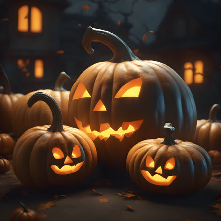 Scary and funny Halloween decor design. Generative AIの素材
