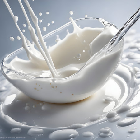 Beautiful art of the milk splashの素材