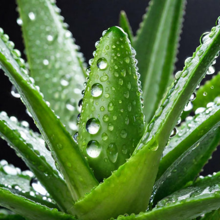 Healthy green aloe vera plantsの素材