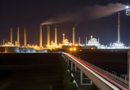 View on the industrial plant factoryの素材