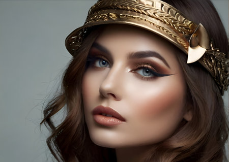 Fashion portrait of the artistic beautiful womanの素材