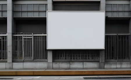 Empty billboard in the cityの素材