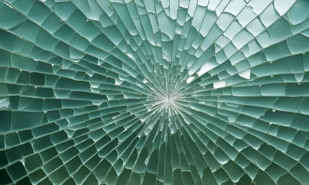 Abstract artistic closeup of the broken glassの素材