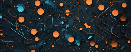 Modern abstract technological art patternの素材