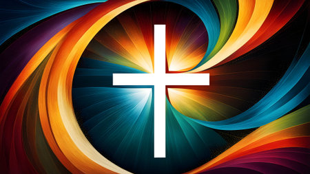 Abstract Christianity religion art designの素材