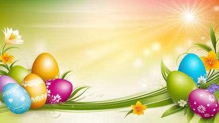 Beautiful Easter holidays abstract designの素材