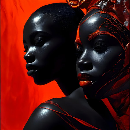 African people portraits fashion artの素材
