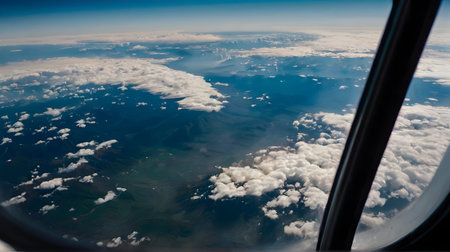 View from the airplane windowの素材