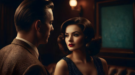 Dark picture of the couple cinematic lookの素材