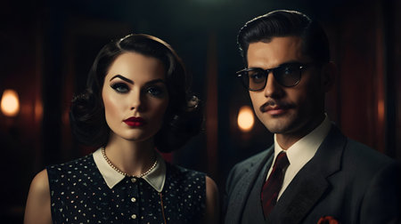 Dark picture of the couple cinematic lookの素材