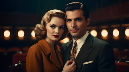 Dark picture of the couple cinematic lookの素材