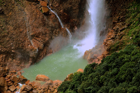 the bottom part of Nohkalikai Falls Cherrapunjee Meghalaya