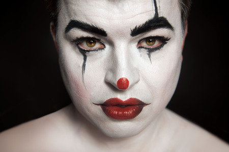 sad clownの写真素材