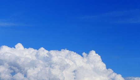 clouldy waiting santa claus on the blue skyの写真素材
