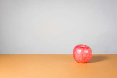 an apple, minimalism style.の写真素材
