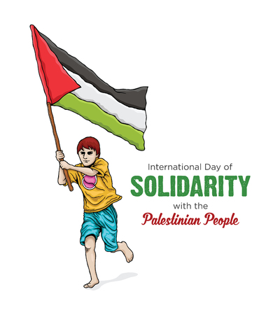 International Day of Solidarity with the Palestinian Peopleのイラスト素材