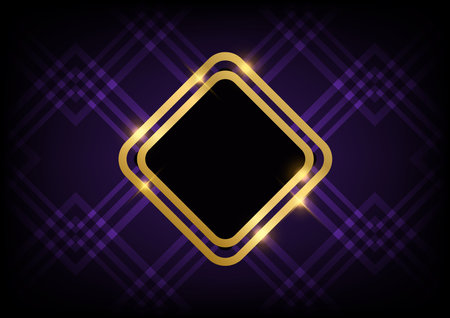 Abstract luxury gold geometric. shiny luxury gold banner. purple line vector backgroundのイラスト素材