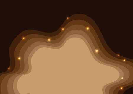 Abstract background. Contour line abstract earth brown wave shiny background. vector illustration.のイラスト素材