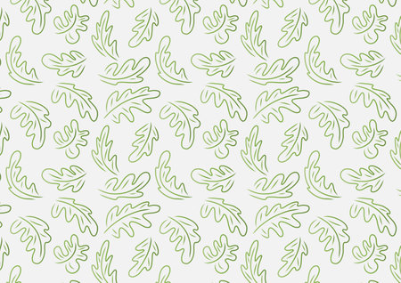 Seamless pattern with leaf. Cute design. Hand drawing decorative background. Vector pattern.のイラスト素材