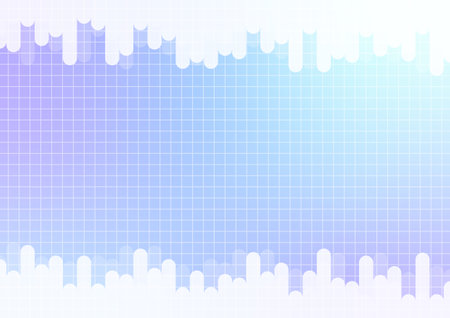 Abstract grid line blue square gradient vivid wave banner presentation background. vector illustration.のイラスト素材