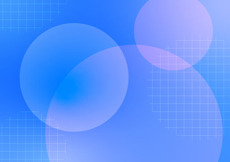 Abstract circle grid blue vivid pastel bubble dynamic presentation covers background. vector illustration.のイラスト素材