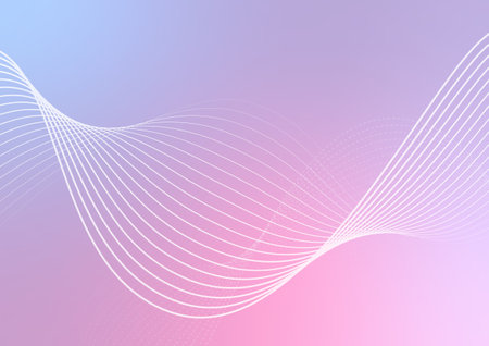 Abstract modern style dynamic line wave presentation colorful vivid background. vector illustration.のイラスト素材