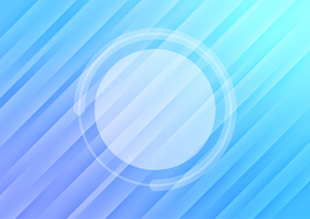 Modern style blue gradient line circle center graphics  presentation background. vector illustration.のイラスト素材