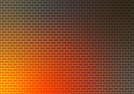 Classic orange wall block pattern line gradient traditional background. vector illustration.のイラスト素材