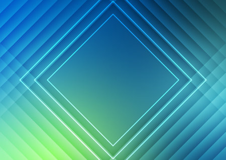 Graphic blue green gradient square pattern abstract line background. vector illustration.のイラスト素材