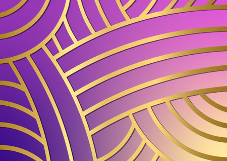 Abstract premium modern gold line curve luxury purple background. vector illustration.のイラスト素材