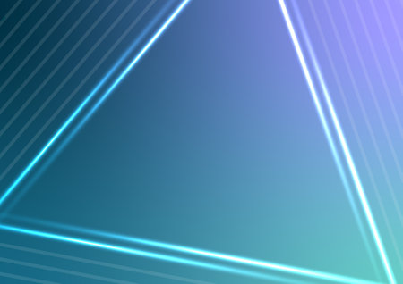 Gradient blue line abstract triangle light line background. vector illustration.のイラスト素材