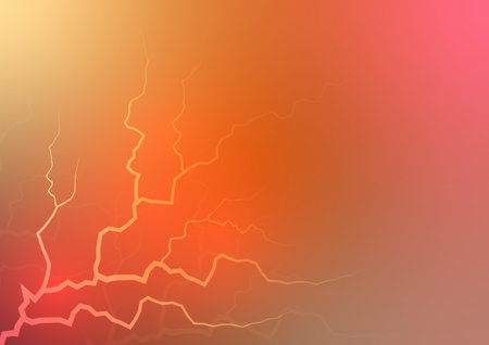 Abstract orange thunder light power spark background. vector illustration.