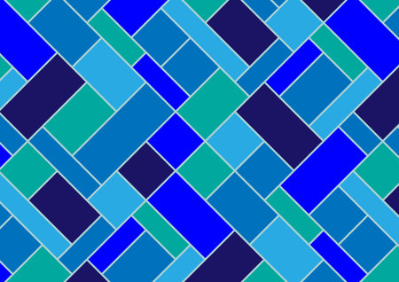 Geometry square blue pattern green line pastel background. vector illustration.