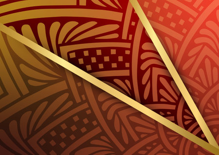 Premium banner gold line orange luxury background. vector illustration.のイラスト素材