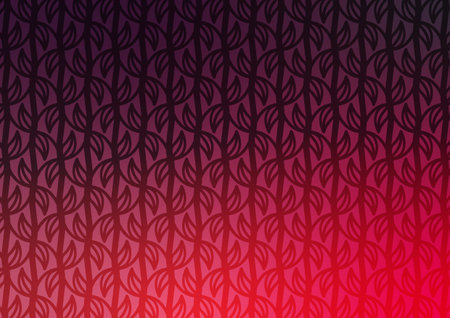 Red pattern line leaf curve presentation background. vector illustration.