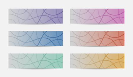 Soft abstract concepts and colors set design elements headers. vector illustration.のイラスト素材