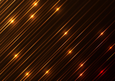 Technology pattern gold light line art background. vector illustrationのイラスト素材