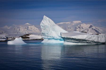Antarctic iceberg in the snow