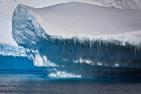 Antarctic iceberg in the snow