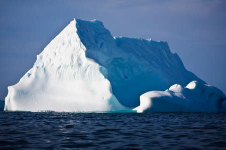 Antarctic iceberg in the snowの写真素材