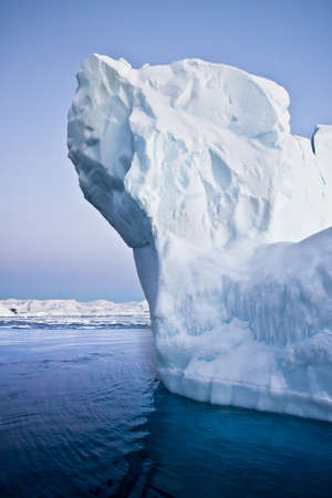 Antarctic iceberg in the snowの写真素材