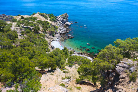 Beautiful coastal landscape in Crimeaの写真素材